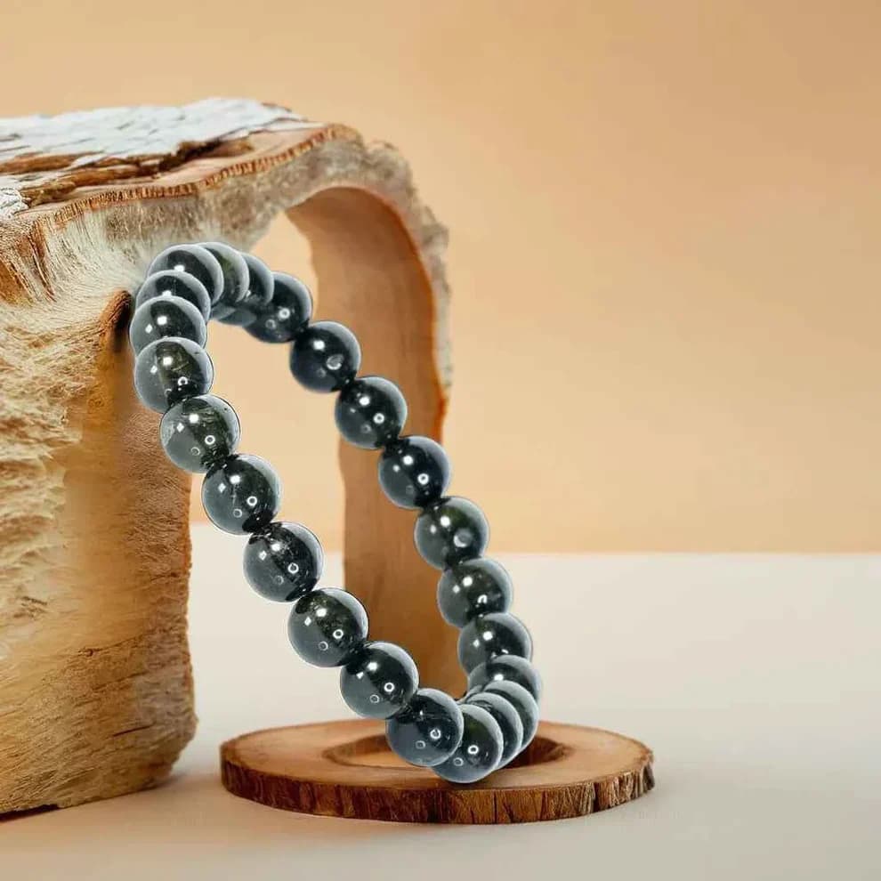 Black Obsidian Bracelet - With Certificate view 2
