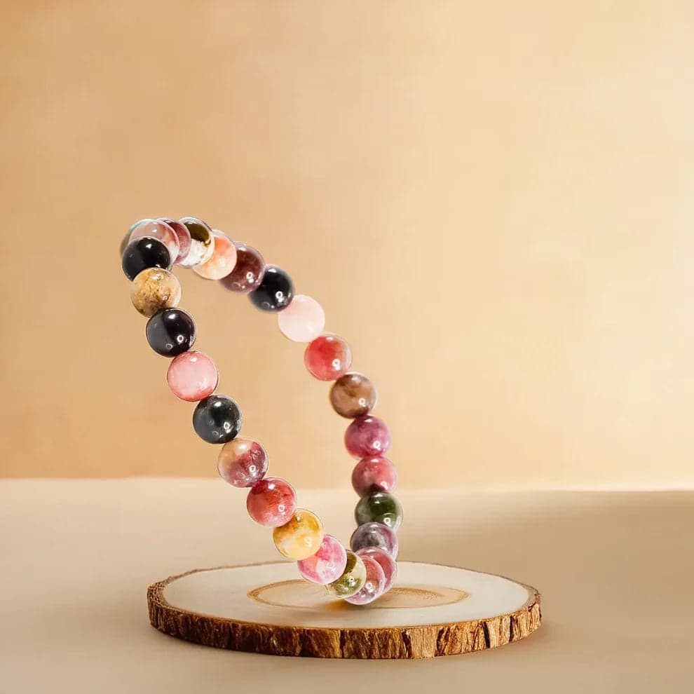 Multi Color Tourmaline Bracelet - With Certificate view 2