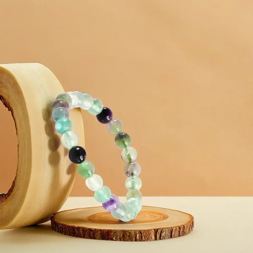 Multi Fluorite Bracelet - With Certificate view 2