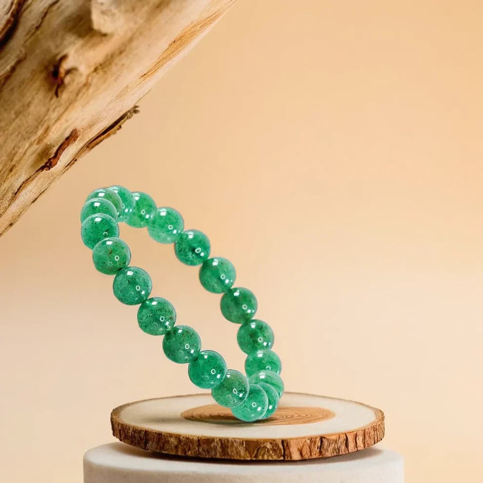 Natural Aventurine Quartz Bracelet - With Certificate view 2