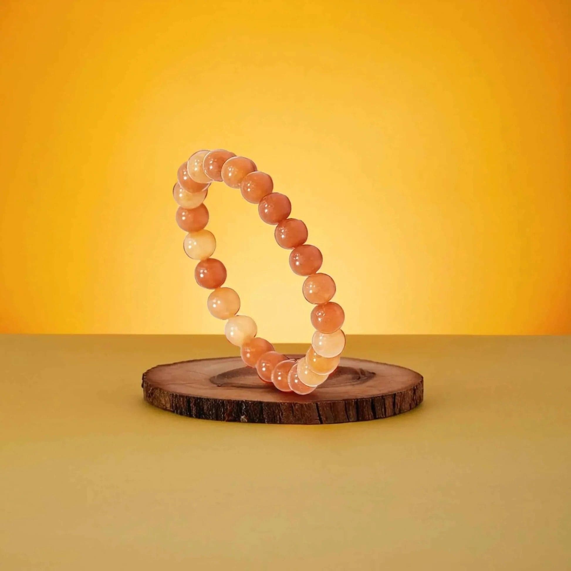 Natural Orange Jasper Bracelet - With Certificate view 2