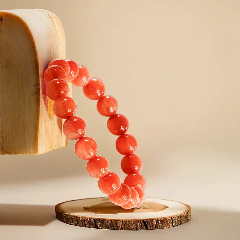 Natural Sunstone Bracelet - With Certificate view 2