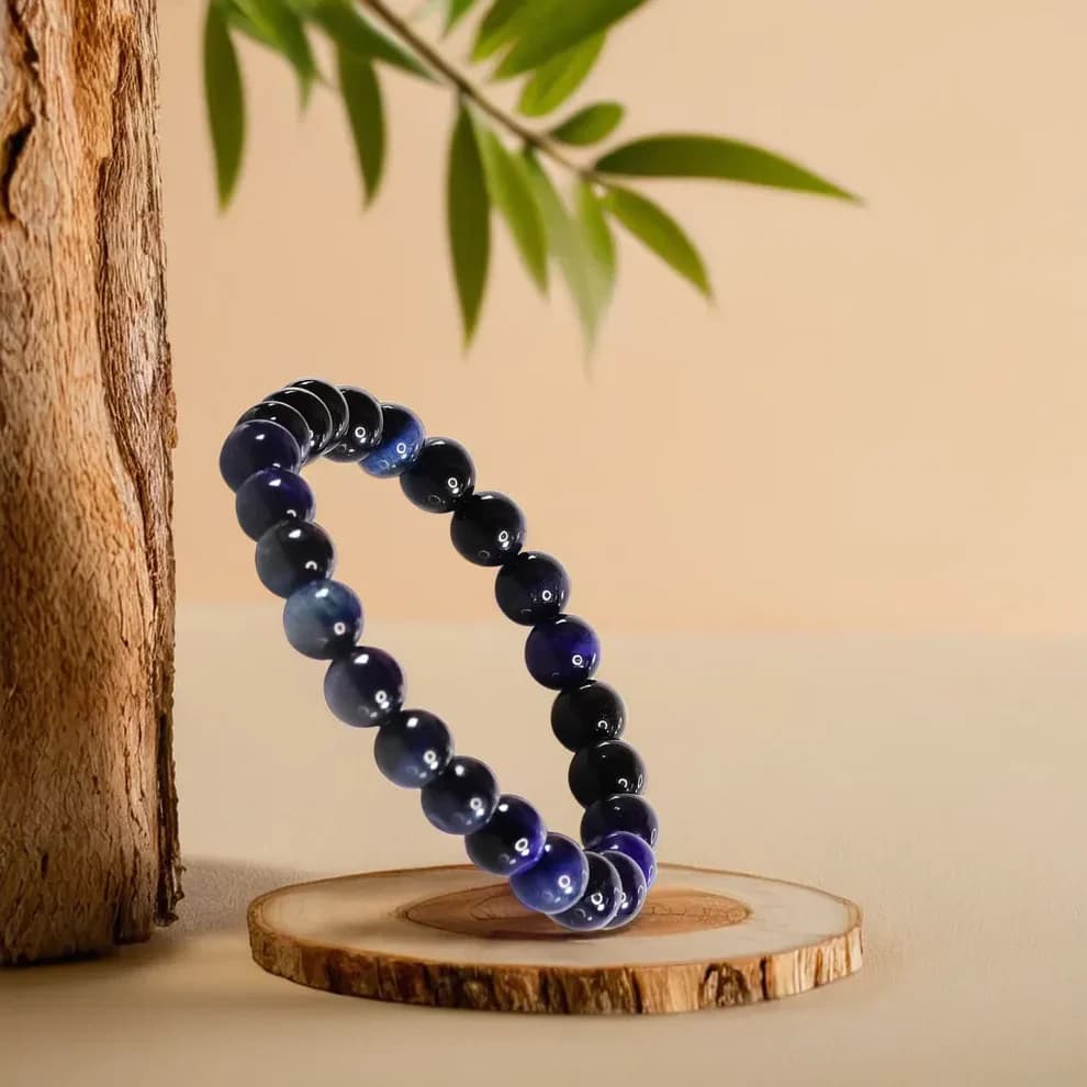 Star Blue Tiger Eye Bracelet - With Certificate view 2