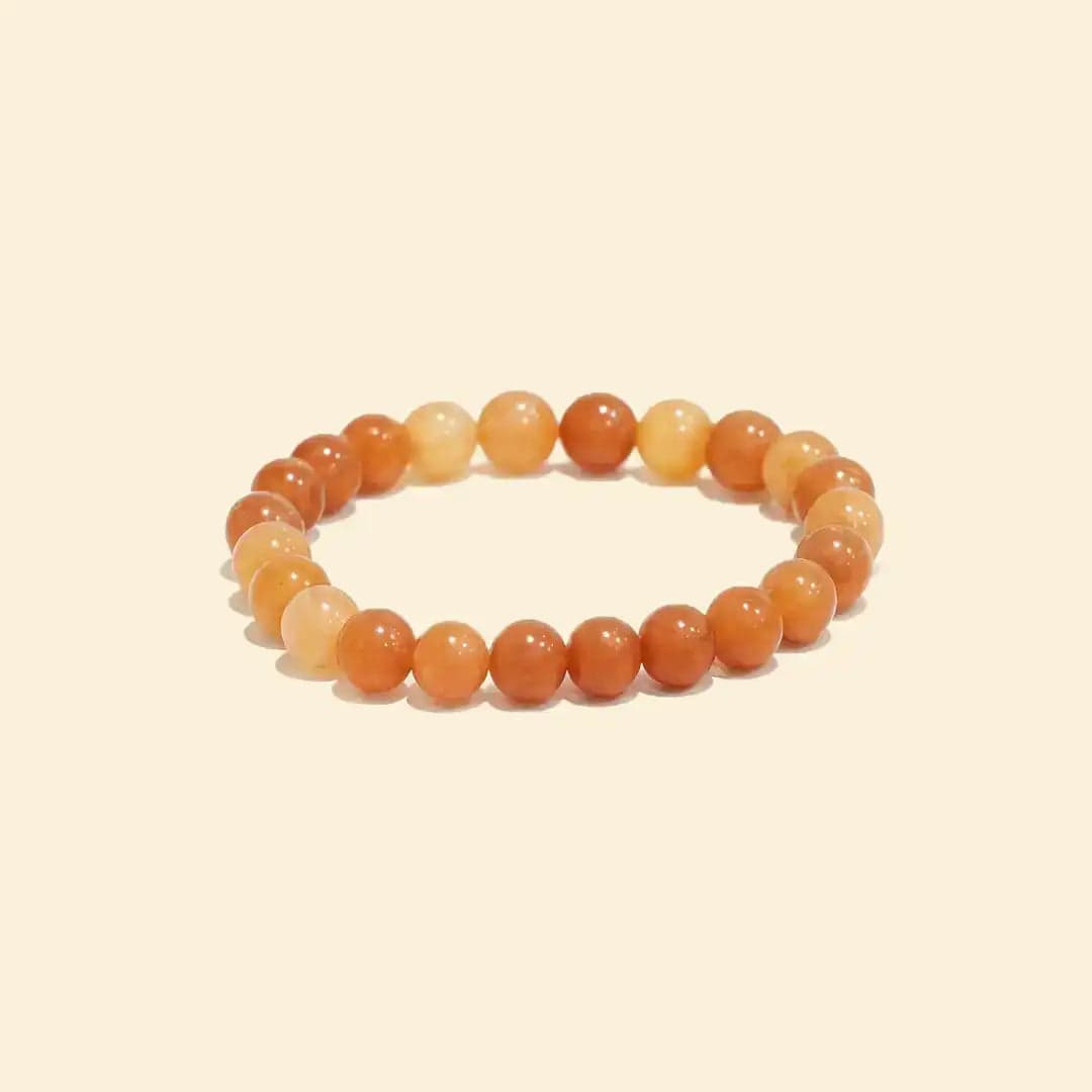 Natural Orange Jasper Bracelet - With Certificate